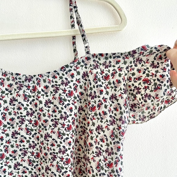 Don’t Ask Why Floral Print Cold Shoulder Flowy Women's Top, One Size - Picture 15 of 16